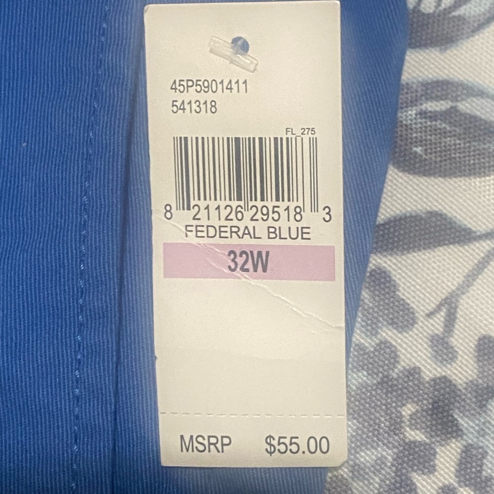 Izod saltwater stretch Blue Men's Shorts NWT - Picture 7 of 8